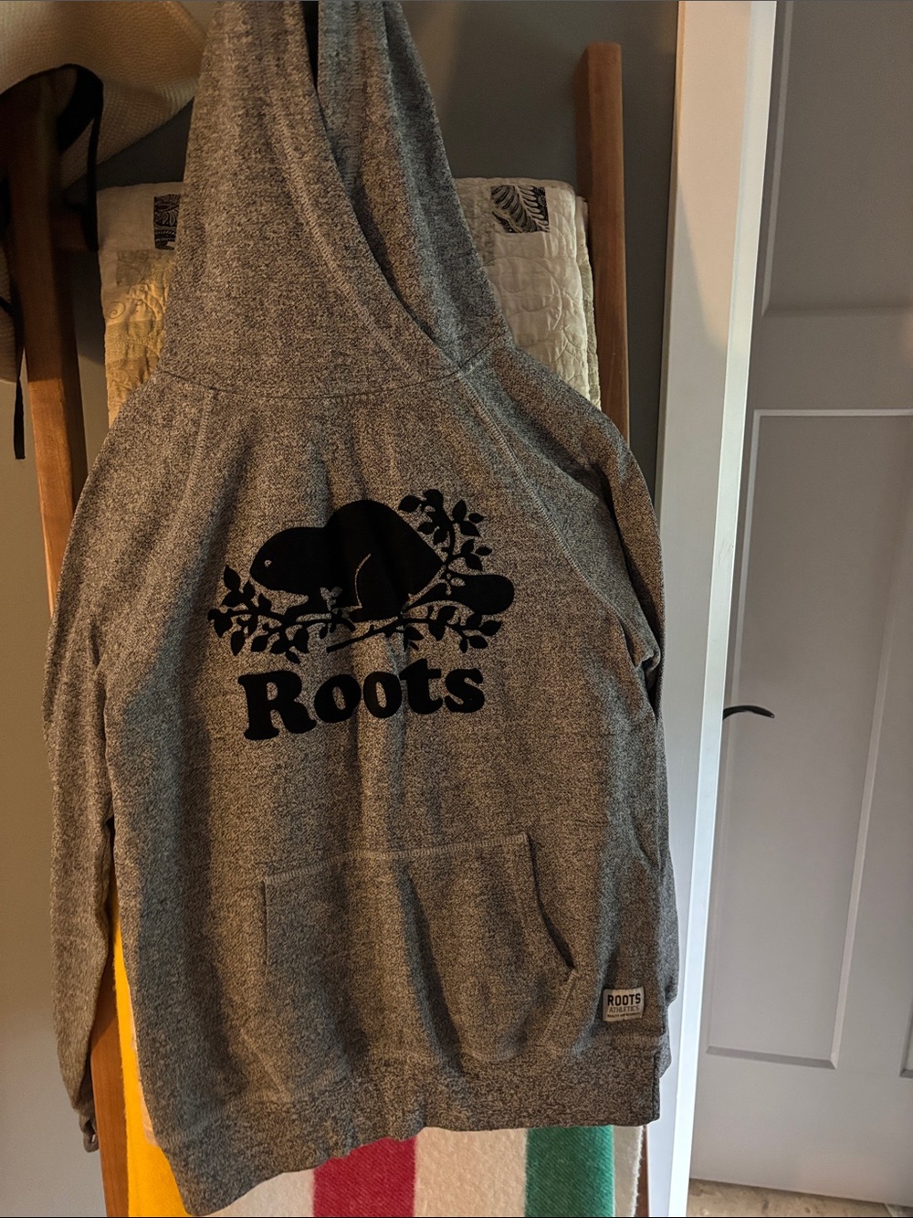 Roots Gray Hoodie with Beaver Logo